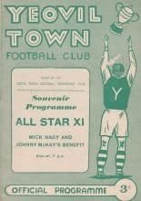 Yeovil Town v All Star XI 15-Oct-1957