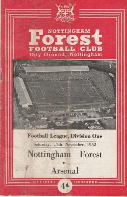 Nottingham Forest v Arsenal  17-Nov-1962