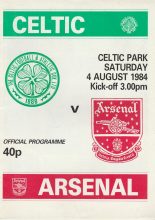 Glasgow Celtic v Arsenal 04-Aug-1984