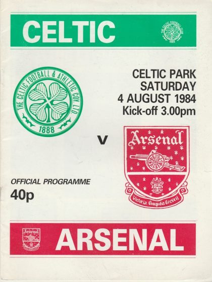 Glasgow Celtic v Arsenal 04-Aug-1984