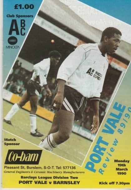 Port Vale v Barnsley  19-Mar-1990