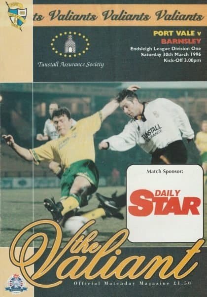 Port Vale v Barnsley 30-Mar-1996