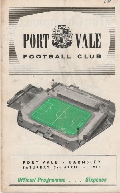 Port Vale v Barnsley  03-Apr-1965
