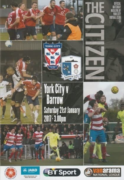York City v Barrow 21-Jan-2017