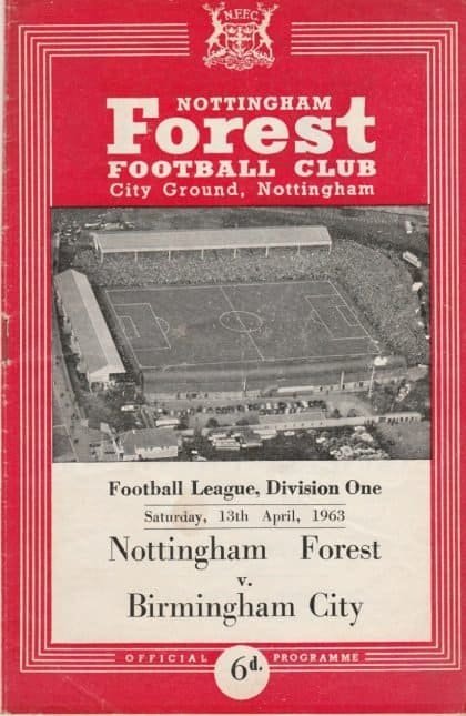 Nottingham Forest v Birmingham City 13-Apr-1963
