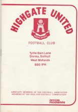 Highgate United v Birmingham City 15-Aug-1989