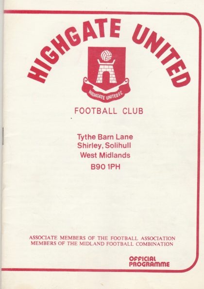 Highgate United v Birmingham City 15-Aug-1989