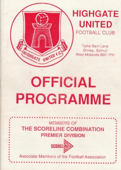 Highgate United v Birmingham City 21-Aug-1990