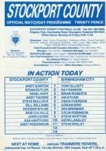 Stockport County v Birmingham City 22-Aug-1988