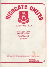 Highgate United v Birmingham City 04-Aug-1988