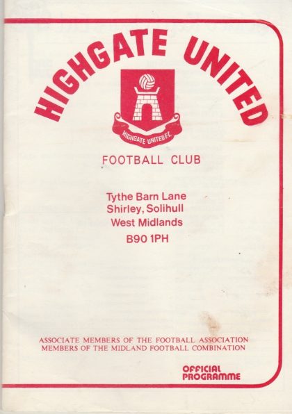Highgate United v Birmingham City 04-Aug-1988
