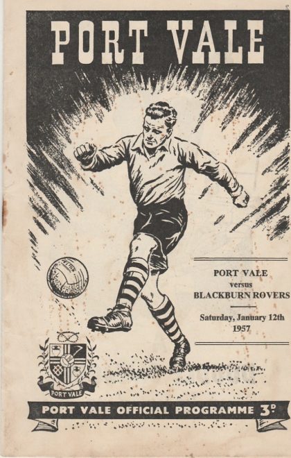 Port Vale v Blackburn Rovers 12-Jan-1957