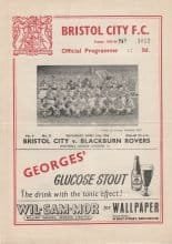 Bristol City v Blackburn Rovers  21-Apr-1956