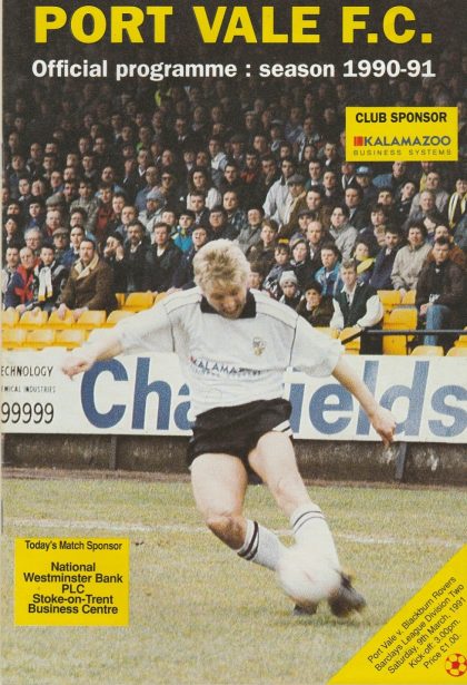 Port Vale v Blackburn Rovers 09-Mar-1991