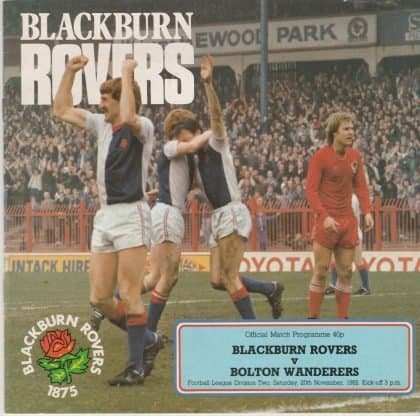 Blackburn Rovers v Bolton Wanderers 20-Nov-1982