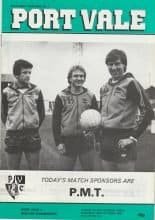 Port Vale v Bolton Wanderers  22-Oct-1983