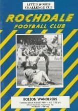 Rochdale v Bolton Wanderers 22-Aug-1989