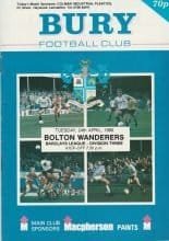 Bury v Bolton Wanderers 24-Apr-1990