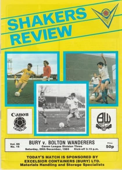 Bury v Bolton Wanderers 28-Dec-1985