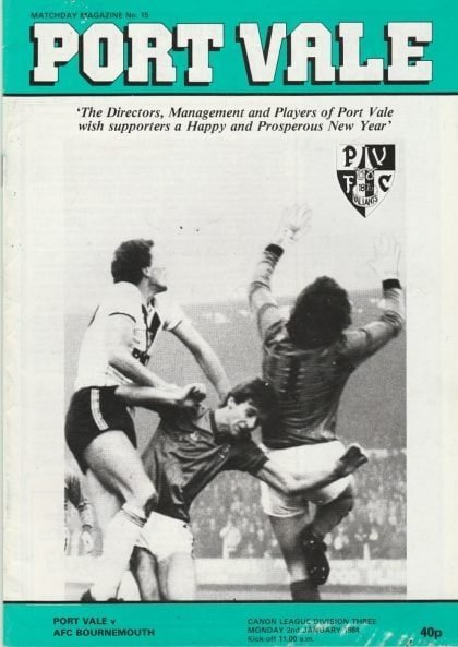 Port Vale v AFC Bournemouth  02-Jan-1984