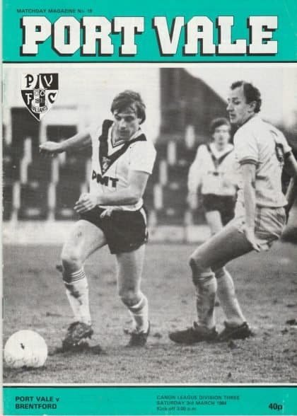Port Vale v Brentford 03-Mar-1984