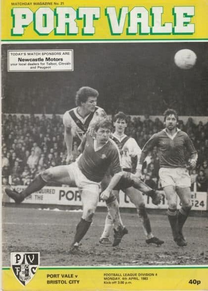 Port Vale v Bristol City  04-Apr-1983