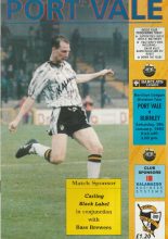Port Vale v Burnley  09-Jan-1993