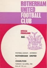 Rotherham United v Charlton Athletic  16-Apr-1968