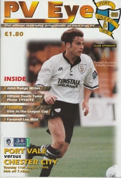 Port Vale v Chester City 11-Aug-1998