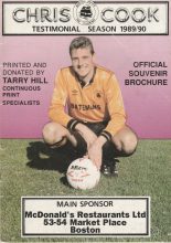 Chris Cook Testimonial Brochure 1989-90
