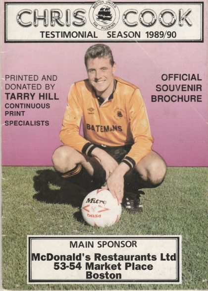 Chris Cook Testimonial Brochure 1989-90