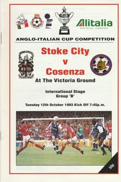 Stoke City v Cosenza  12-Oct-1993