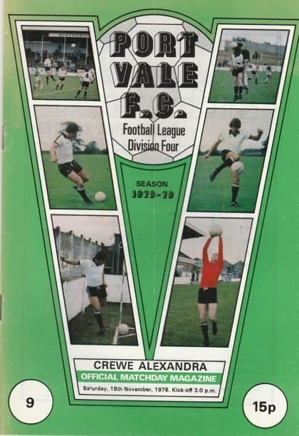 Port Vale v Crewe Alexandra  18-Nov-1978