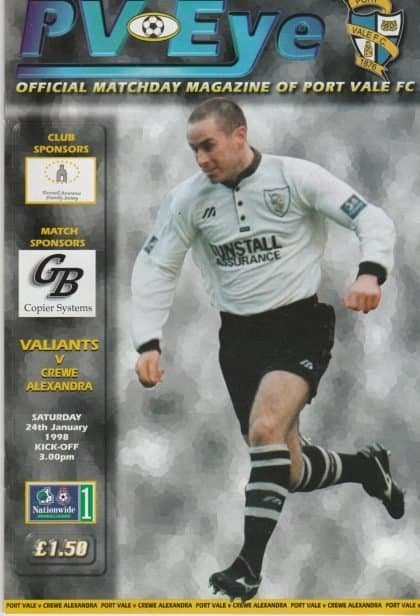 Port Vale v Crewe Alexandra 24-Jan-1998