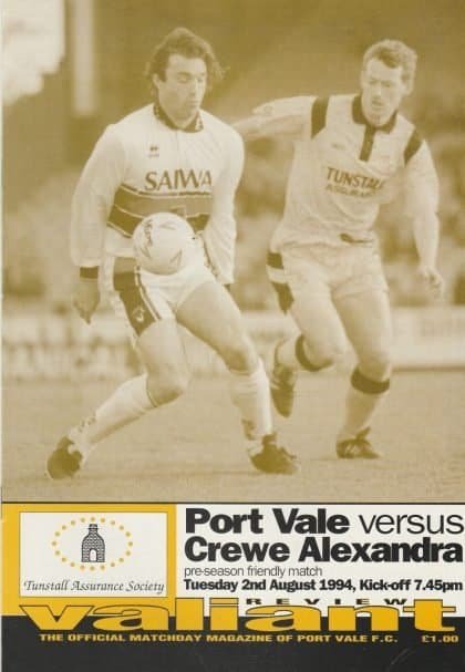 Port Vale v Crewe Alexandra 02-Aug-1994