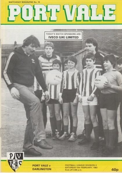 Port Vale v Darlington  05-Feb-1983
