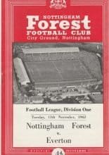 Nottingham Forest v Everton 13-Nov-1962