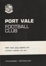 Port Vale v Exeter City 17-Jan-1970
