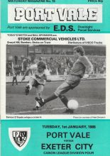 Port Vale v Exeter City 01-Jan-1985