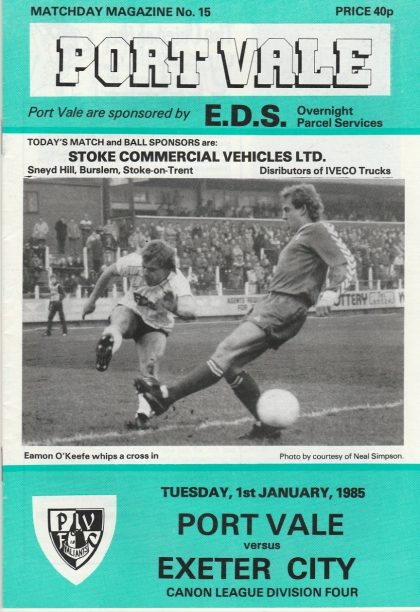 Port Vale v Exeter City 01-Jan-1985