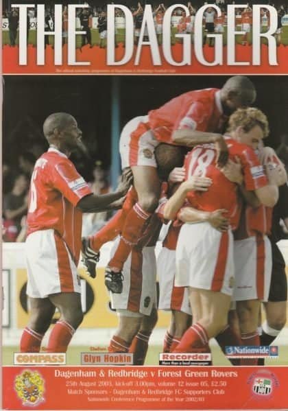 Dagenham & Redbridge v Forest Green Rovers  25-Aug-2003