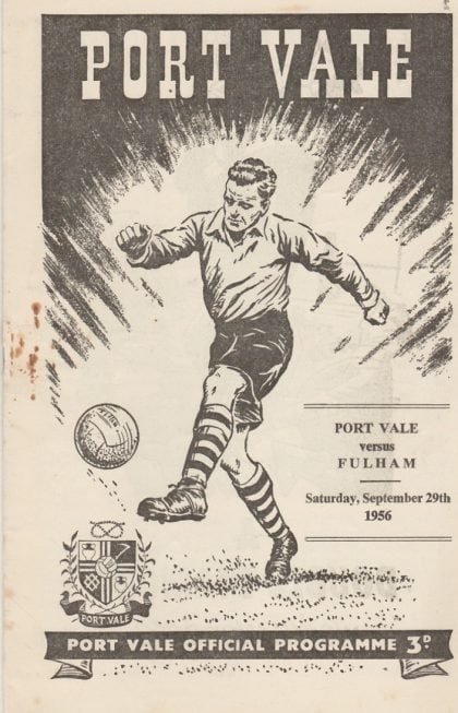 Port Vale v Fulham 29-Sep-1956