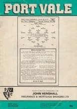 Port Vale v Gillingham  03-Dec-1983