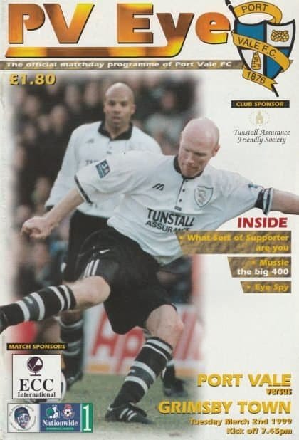 Port Vale v Grimsby Town    02-Mar-1999