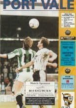 Port Vale v Hartlepool United 09-Feb-1993