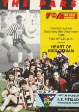 Dunfermline Athletic v Heart of Midlothian 09-Dec-1989