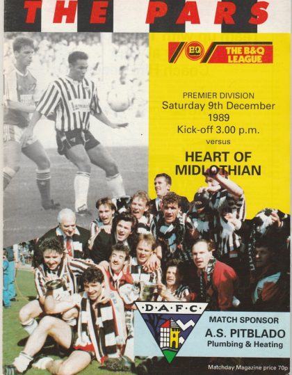 Dunfermline Athletic v Heart of Midlothian 09-Dec-1989