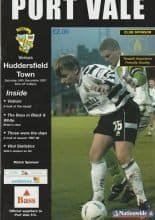 Port Vale v Huddersfield Town 24-Dec-2001