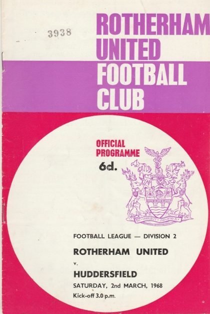 Rotherham United v Huddersfield Town 02-Mar-1968