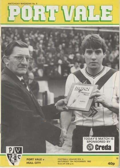 Port Vale v Hull City  13-Nov-1982